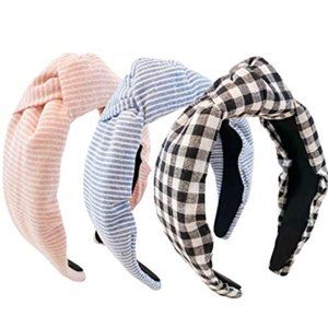Top Knot Headbands Gingham & Seersucker (3 Pack)